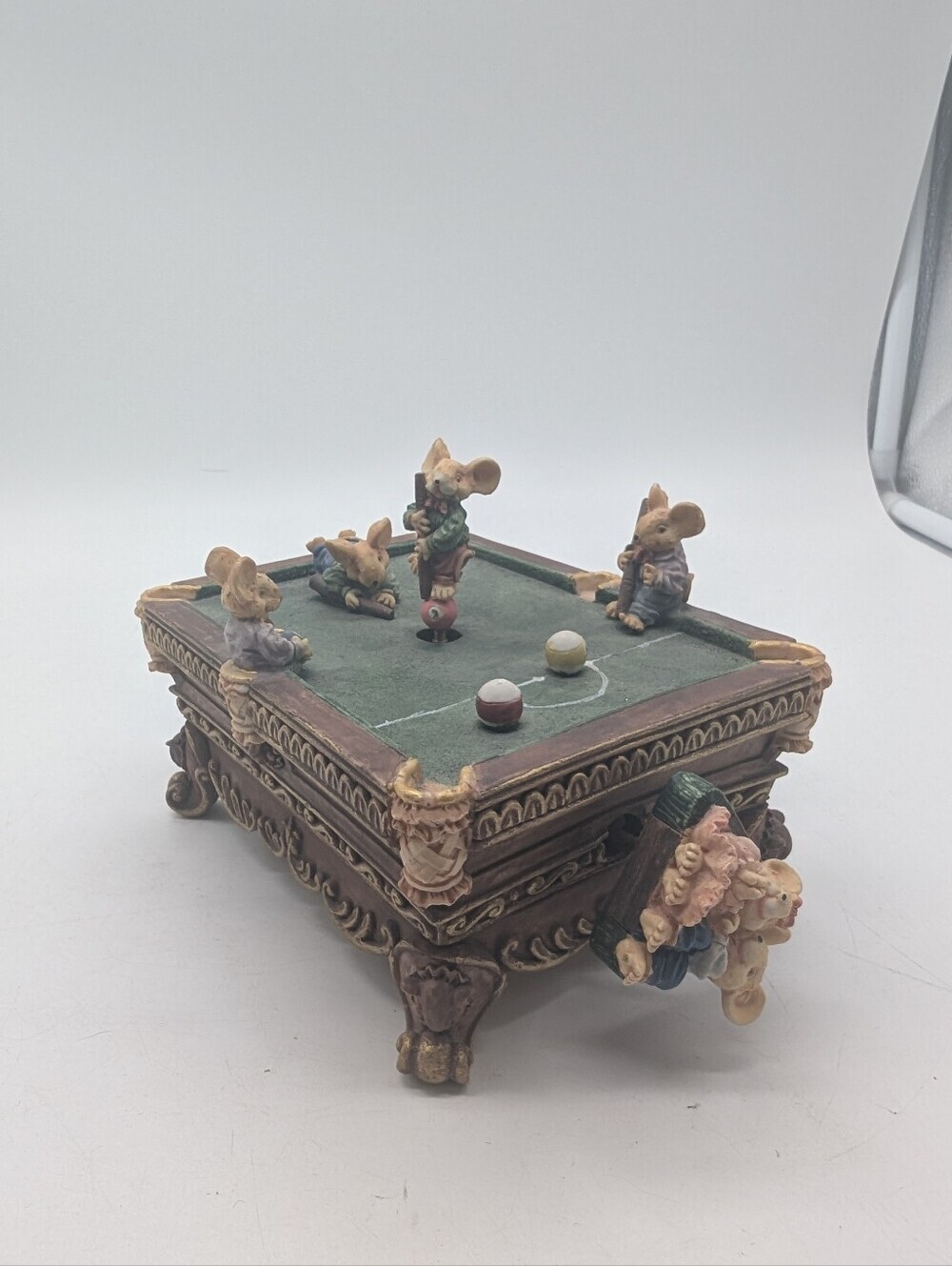 Vintage Enesco "On Cue" Musical Pool Table Mice  That's What Friends Are For